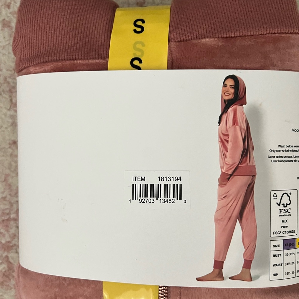 Felina Velour Pink Pajama Set - Picture 2 of 2